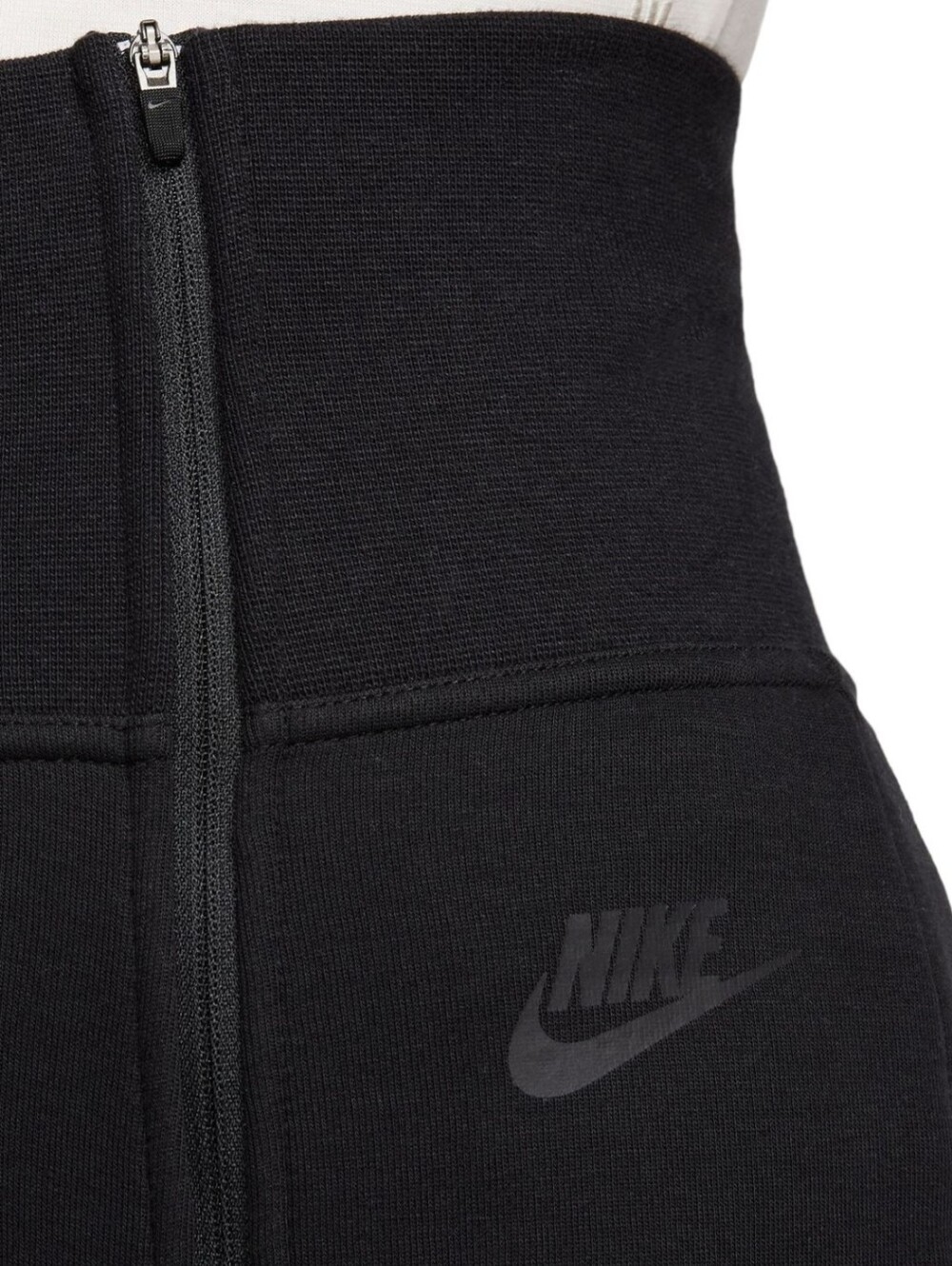 NIke Women's Black Tech Fleece High-Waisted Slim Zip Pants Tonol Logo Ankel Zip - Picture 8 of 10